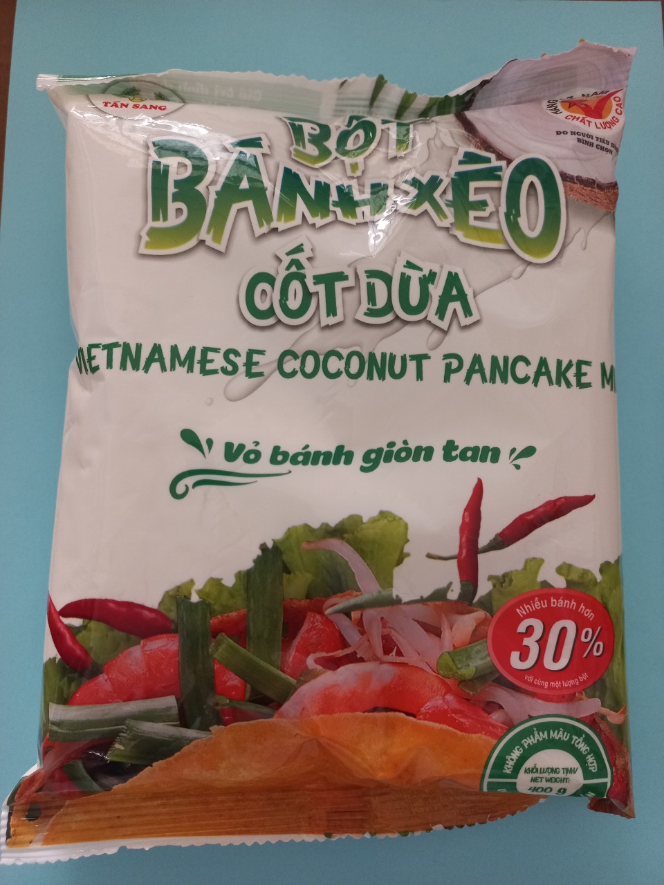 Bột  bánh xèo cốt dừa