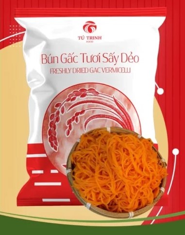 Bún gấc tươi sấy dẻo