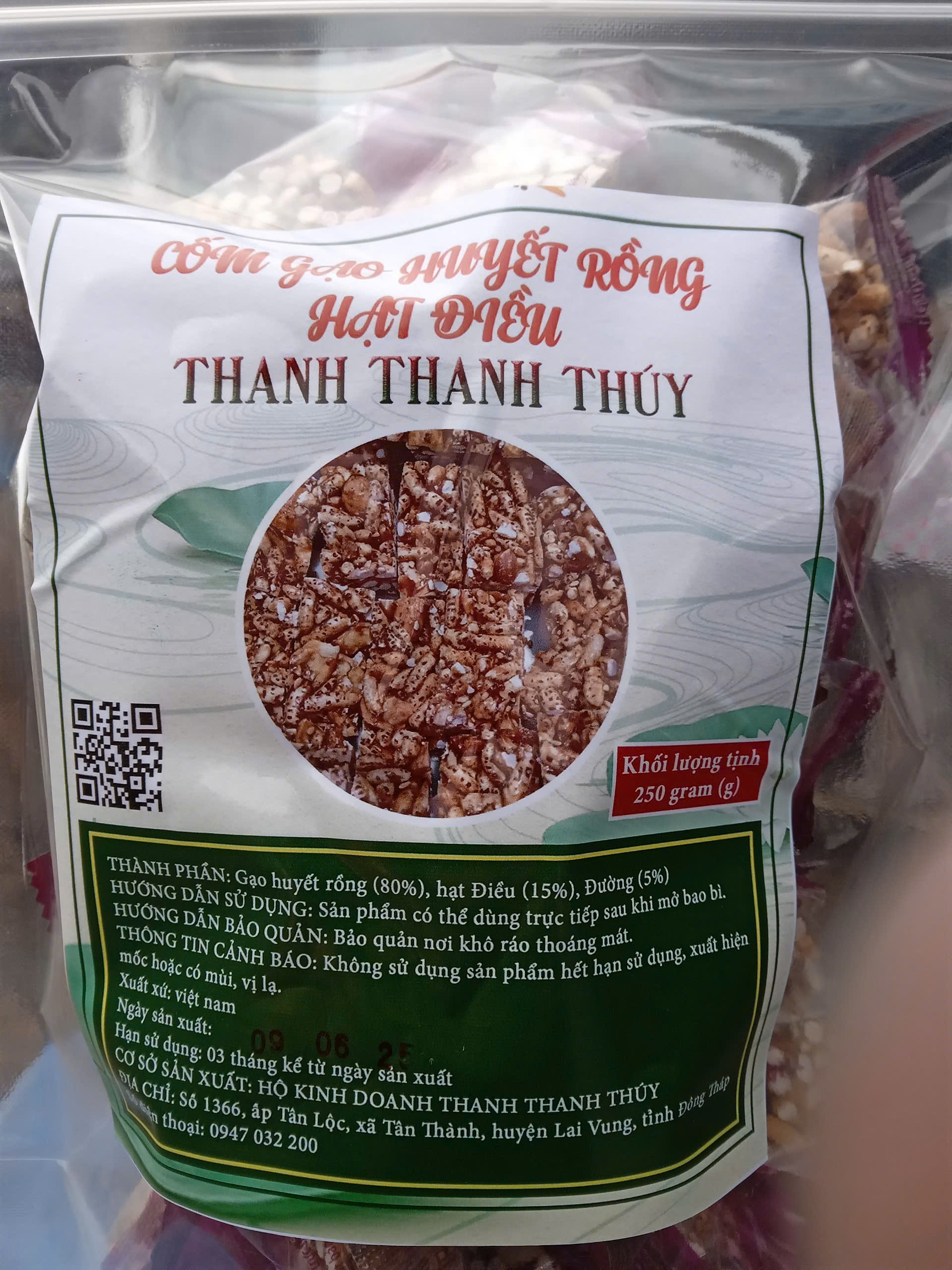 CỐM GẠO HUYẾT RỒNG HẠT ĐIỀU THANH THANH THÚY