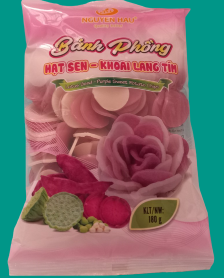 Bánh phồng tôm Hạt Sen-Khoai lang tím