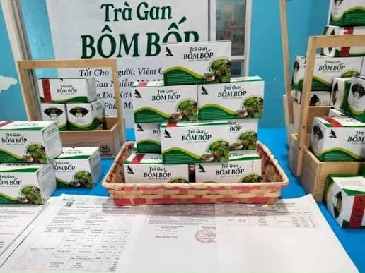 Trà gan bôm bốp