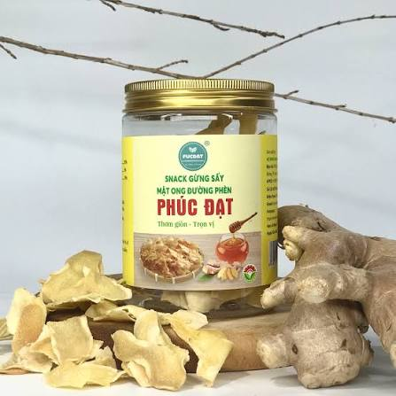 Snack Gừng sấy mật ong đường phèn Phúc Đạt