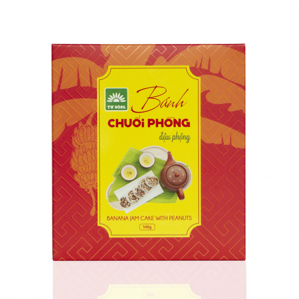 Bánh chuối phồng đậu phộng