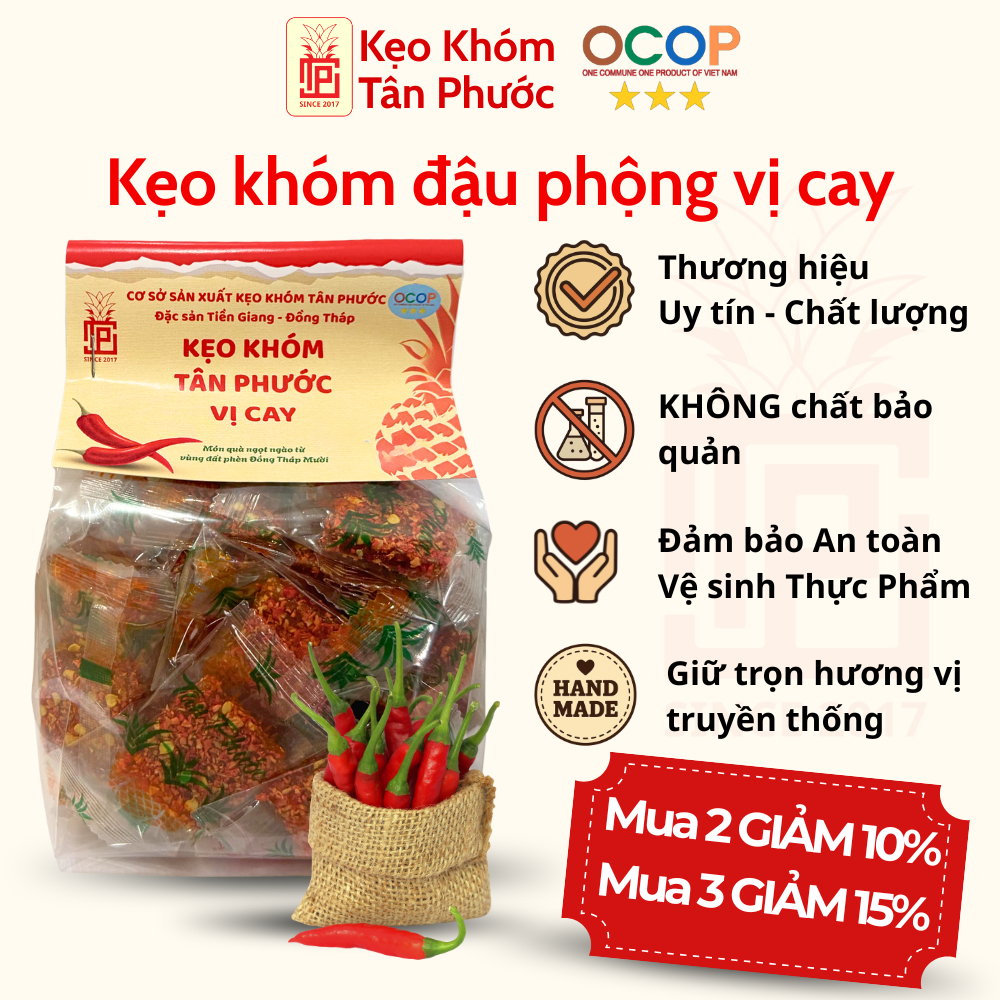 Kẹo khóm Tân Phước vị cay