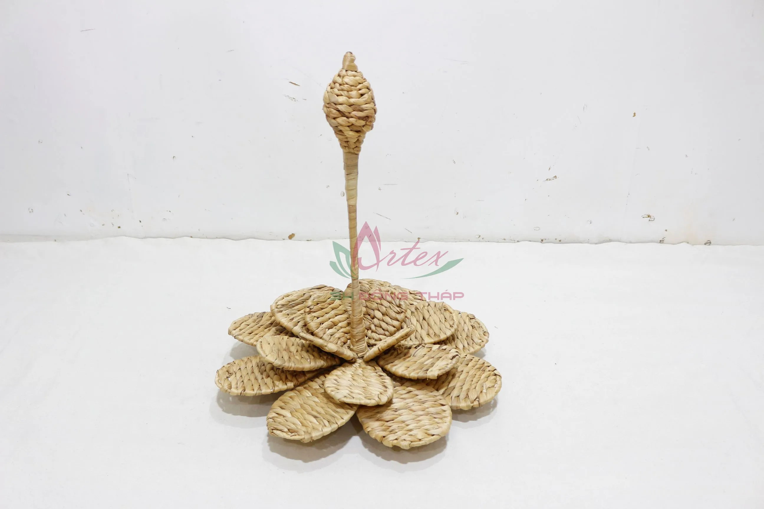 Đĩa tròn cồn đáy Décor hình hoa sen