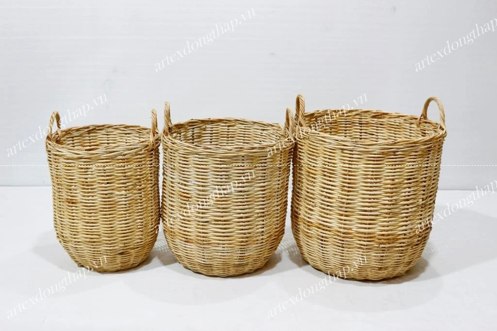 Bộ sọt treo lục bình đan vặn