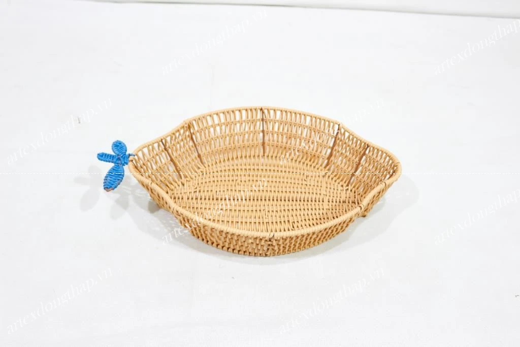 Khay Oval đan vặn lục bình