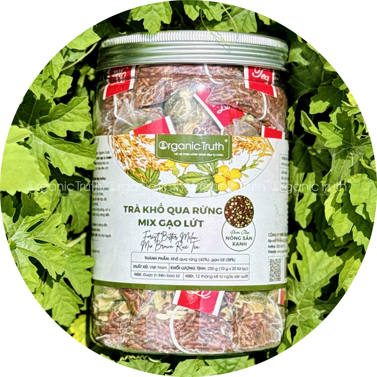 Trà khổ qua rừng mix gạo lứt