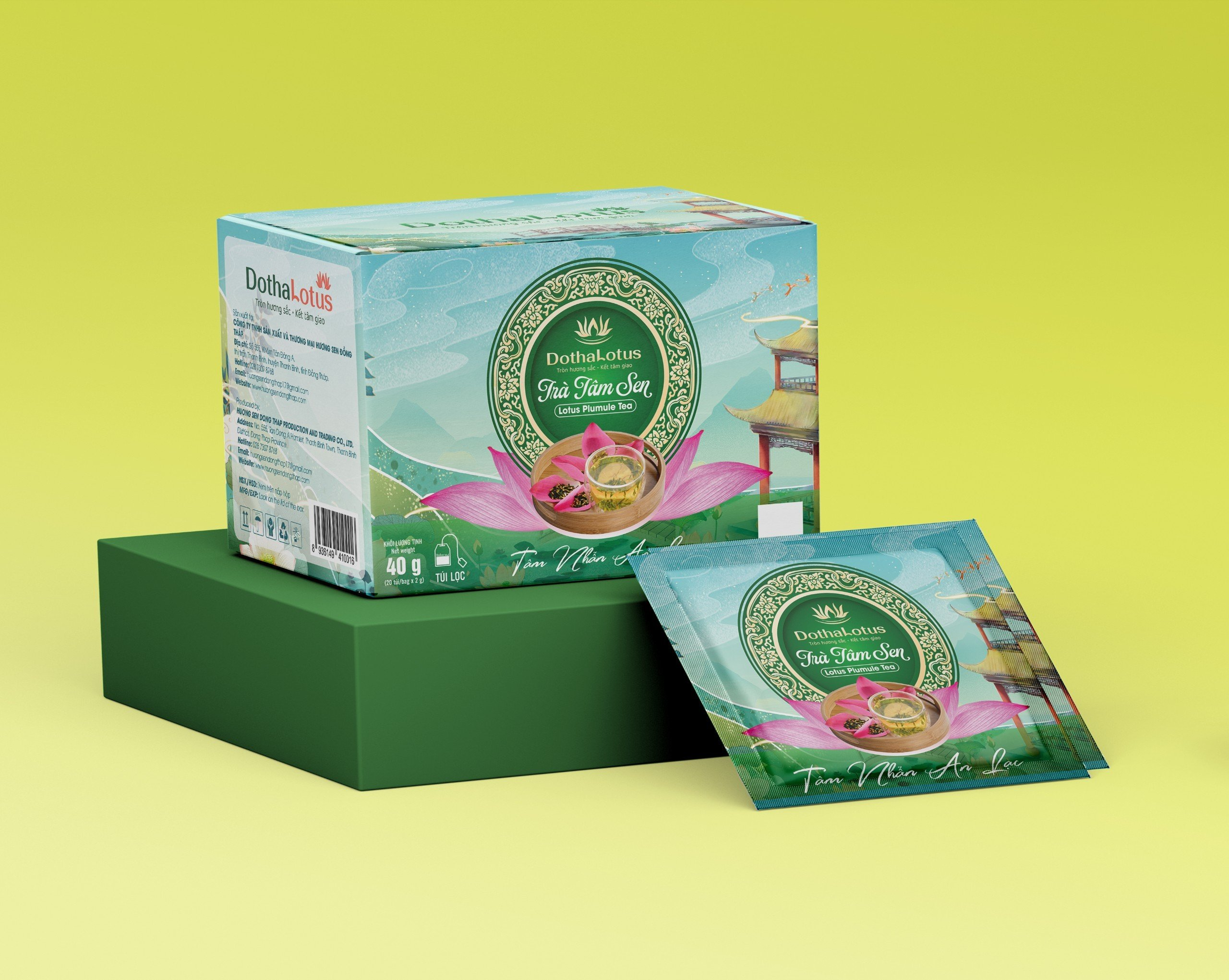 Trà tâm sen Dotha Lotus túi lọc