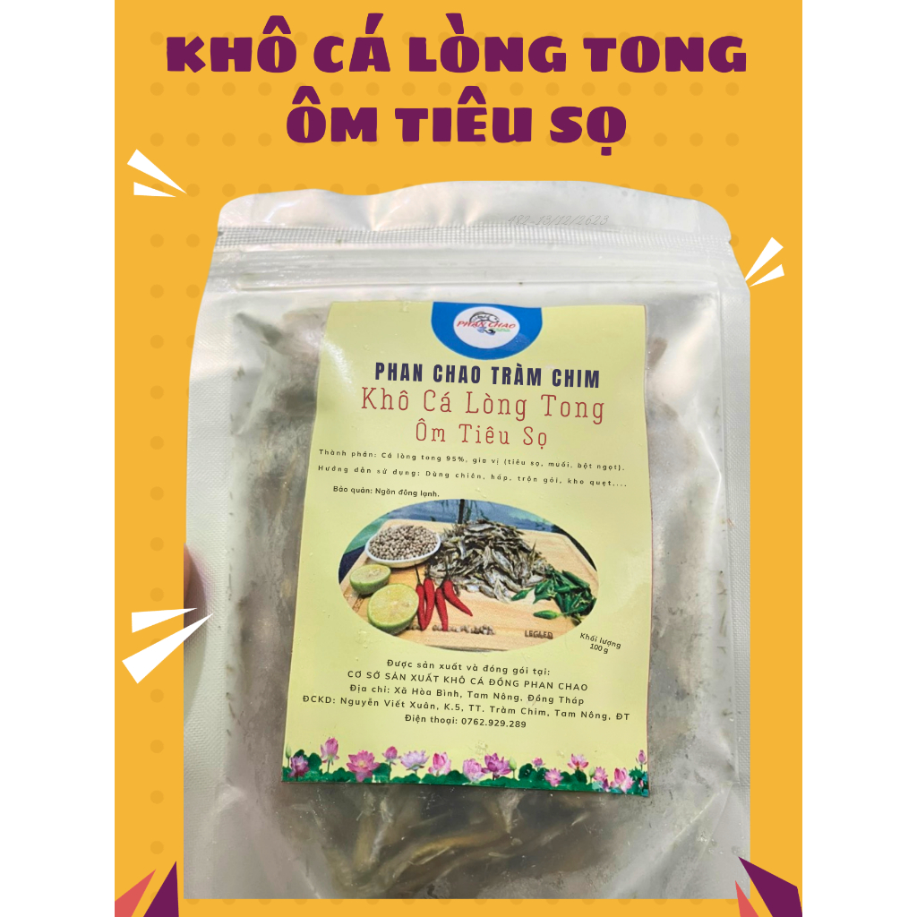 Khô cá lòng tong ôm tiêu sọ