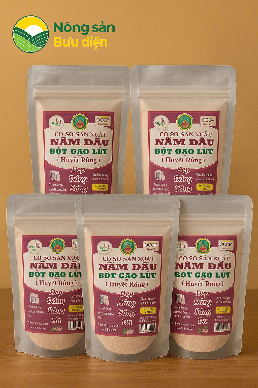 Bột gạo lứt Huyết Rồng