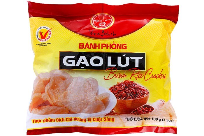 Bánh phồng gạo lứt hạt sen