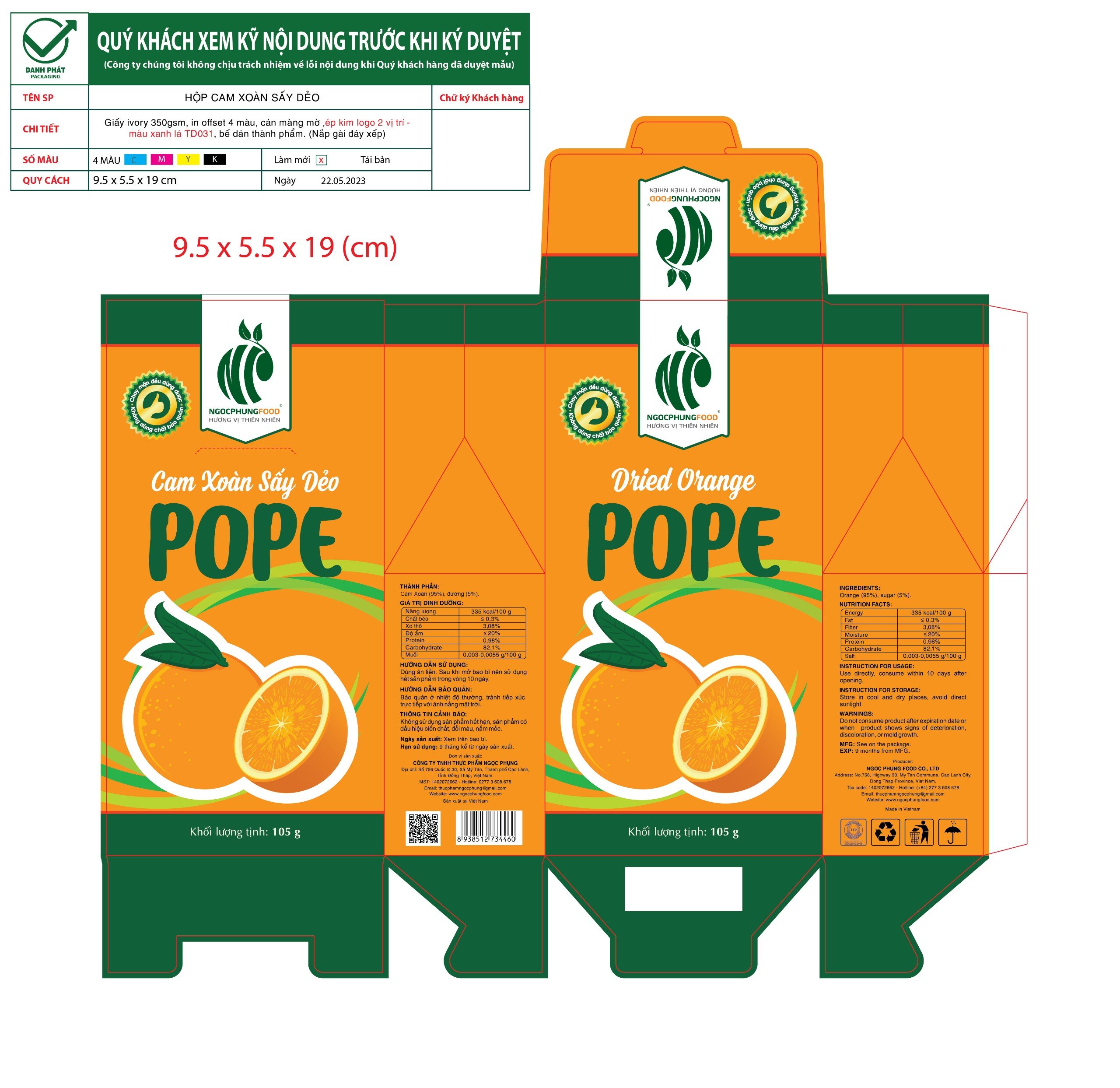 Cam xoàn sấy dẻo POPE