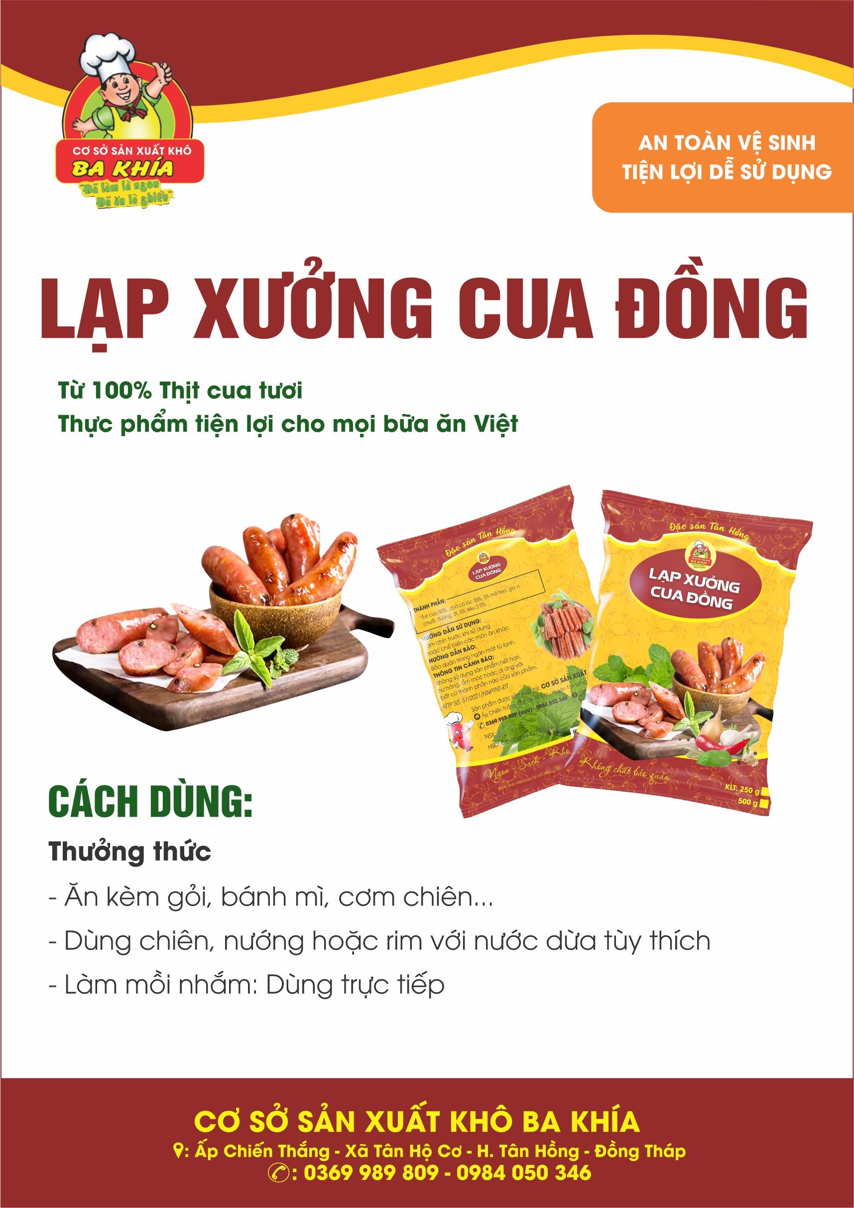 Lạp xưởng cua đồng