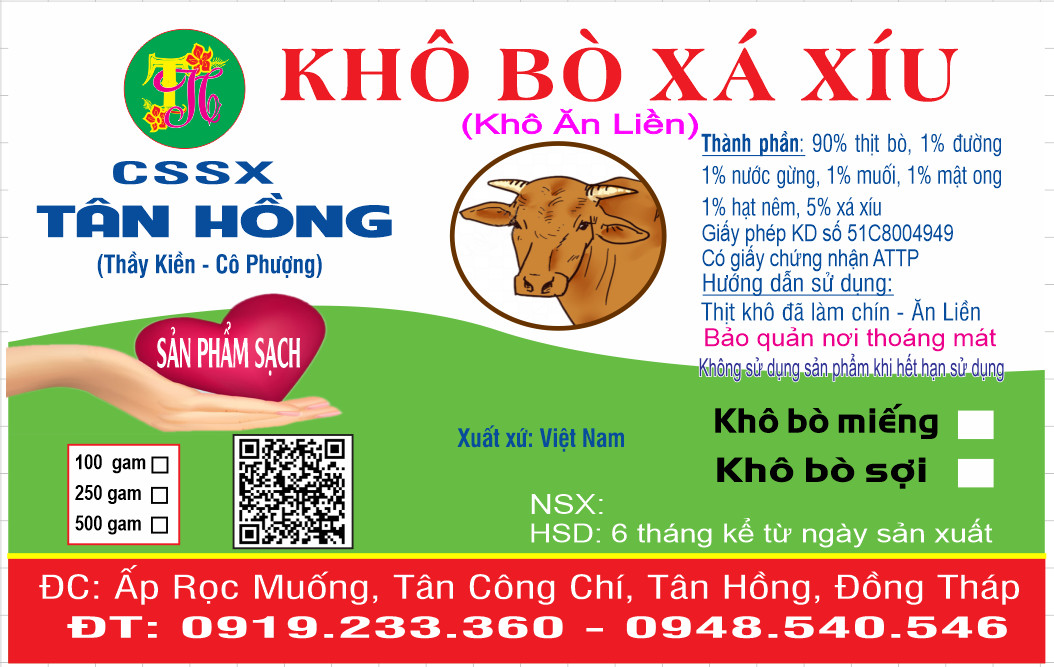 Khô bò xá xíu (ăn liền)