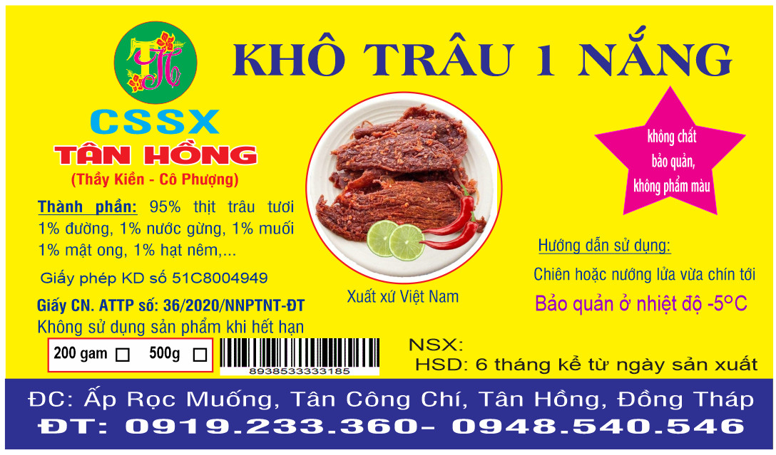 Khô Trâu 1 nắng