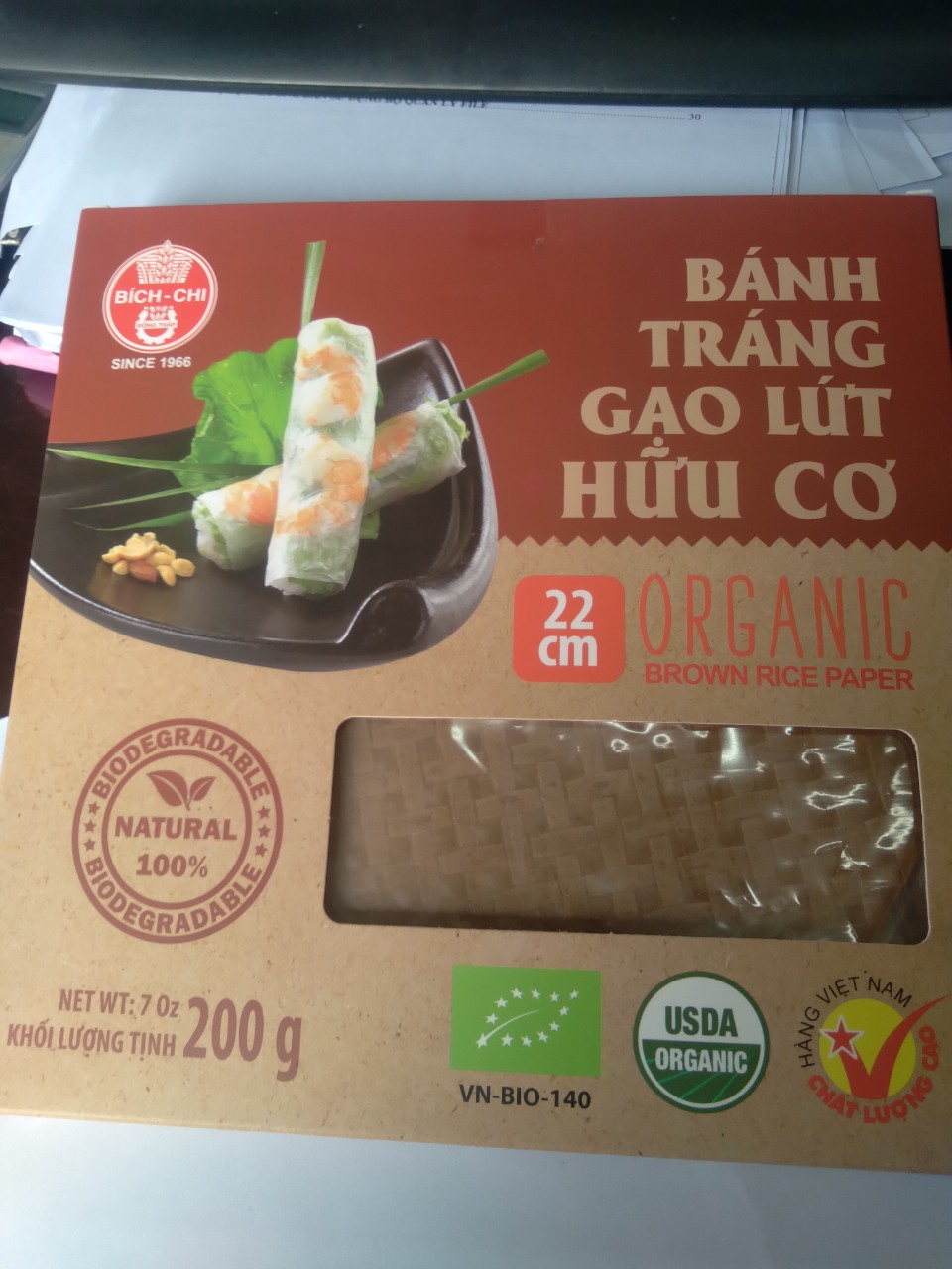 Bánh tráng gạo lứt hữu cơ